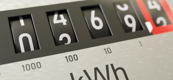 Nahansicht eines Stromzählers