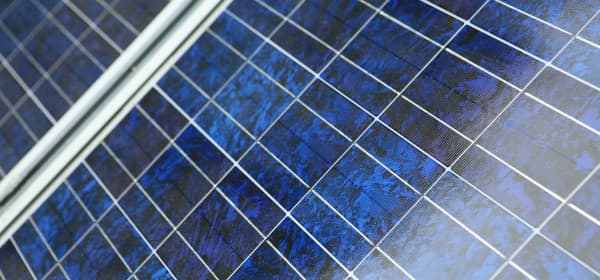 Nahaufnahme eines Solarmoduls