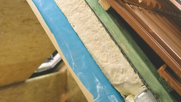 Querschnitt einer Dachdämmung