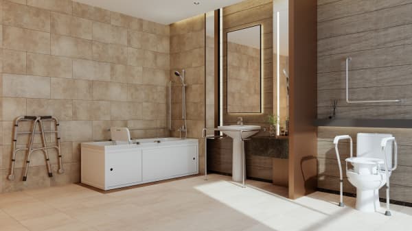 Modernes barrierefreies und altersgerechtes Badezimmer