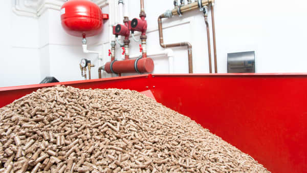 Heizungskeller mit Pelletheizung