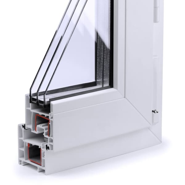 Kunststoff-Rahmen mit Dreifach-Verglasung