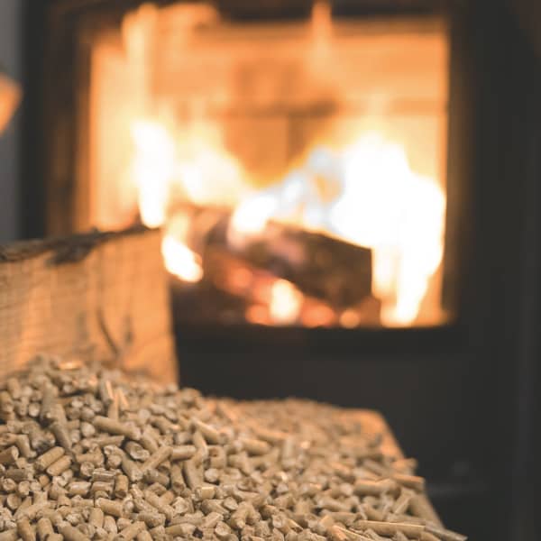 Ofen mit Holzpellets