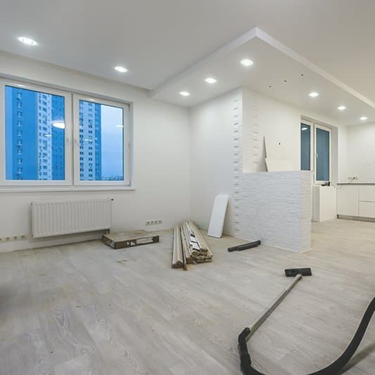 Ansicht Innenausbau Trockenwände Küche