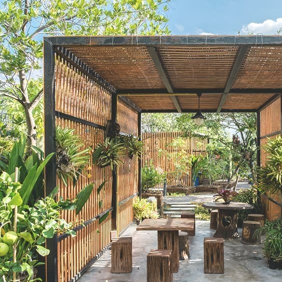 Terassenüberdachung aus Holz