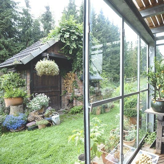 Kaltwintergarten mit Pflanzen