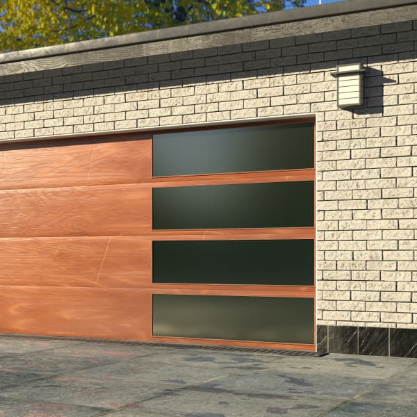 Breite Massivgarage mit Garagentor in Standradmaßen