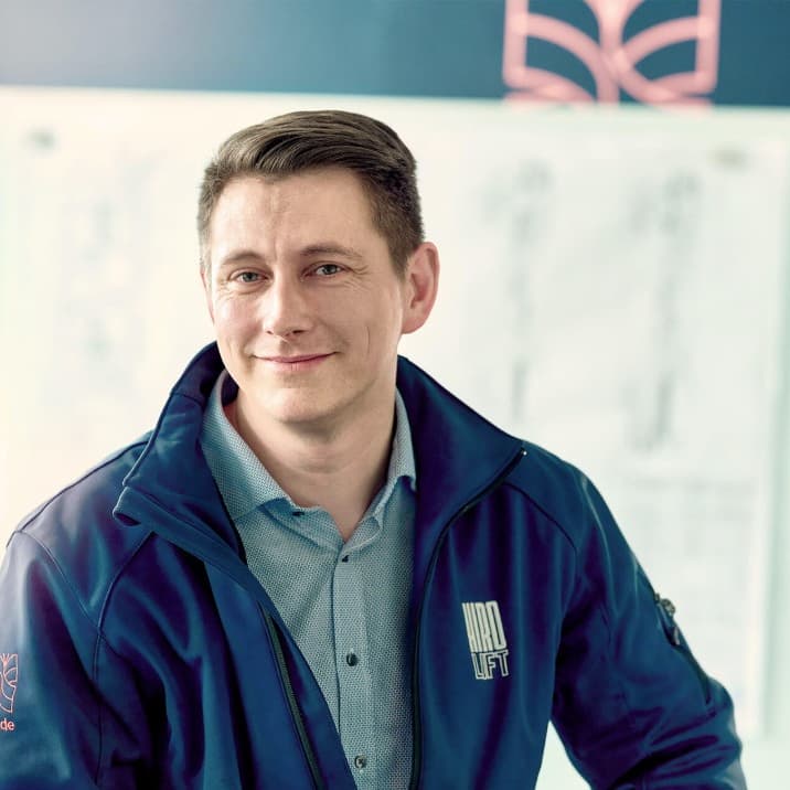 Marc Grabow, Konstruktionsleiter bei HIRO Lift