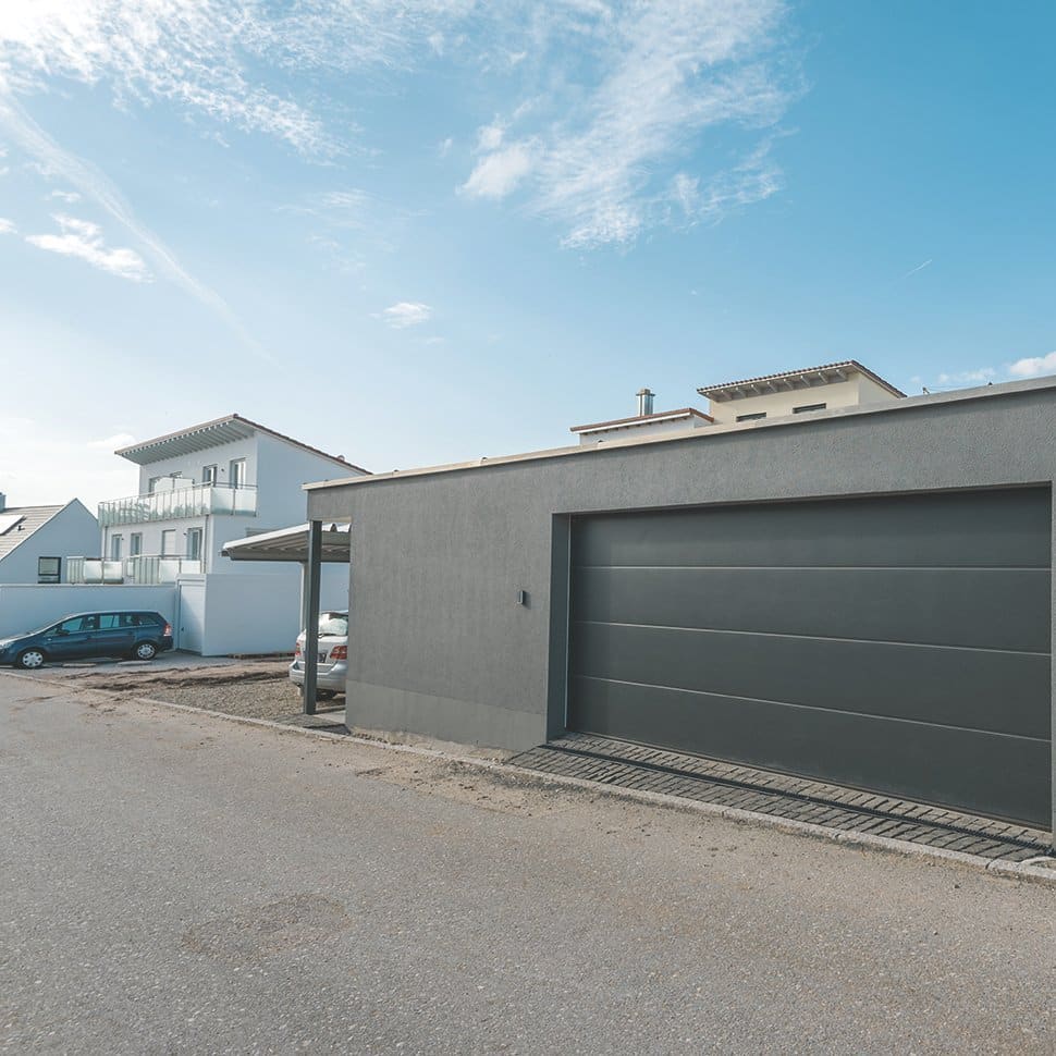 Großraumgarage mit Sondermaßen im Neubaugebiet