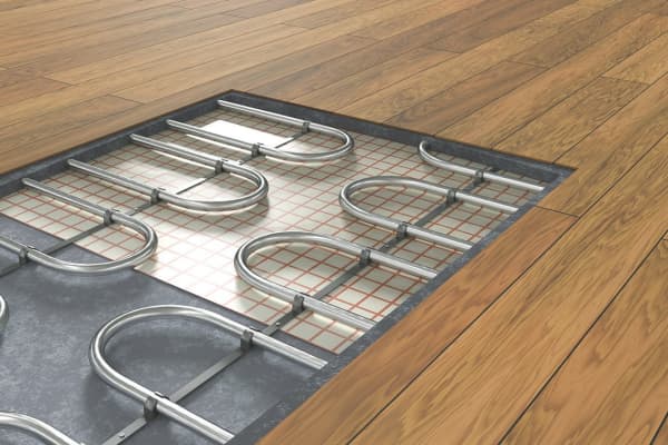 Aufbau einer Fußbodenheizung unter Laminat