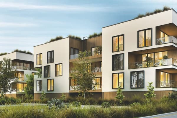 modernes Mehrfamilienhaus