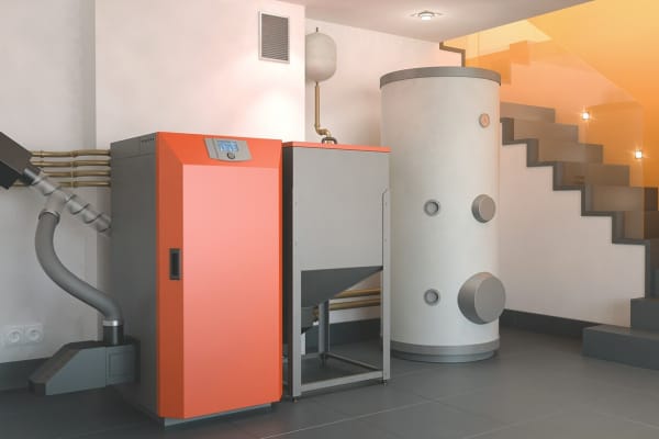 Holzheizung im Keller