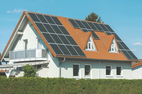 Haus mit Solaranlanlage