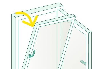 Grafik Öffnungsmöglichkeiten Dreh-Kippfenster