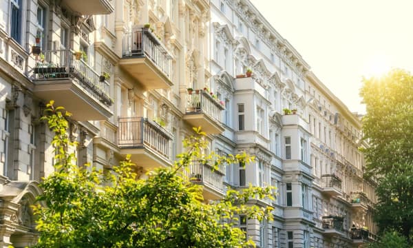 Außenansicht von Eigentumswohnungen in Berlin-Kreuzberg