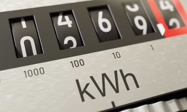 Nahansicht eines Stromzählers