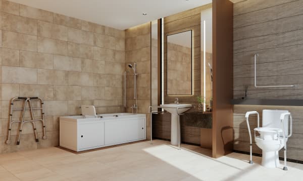 Modernes barrierefreies und altersgerechtes Badezimmer