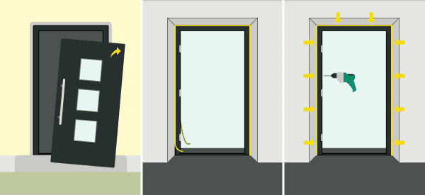 Türrahmen vorbereiten