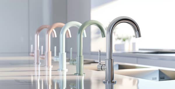 Badezimmer-Trends: Farbige Armaturen in Salbeigrün & Pastelltönen