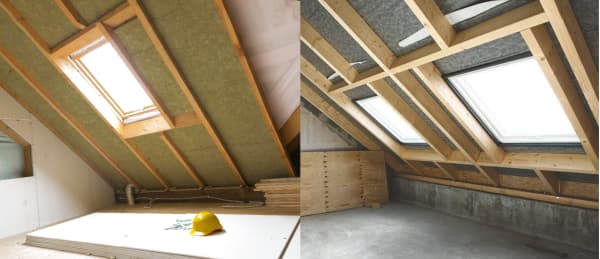 Dachfenster mit versetzten Sparren in einem Steildach