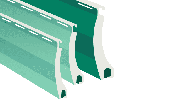 Verschiedene Lamellen für Rollläden