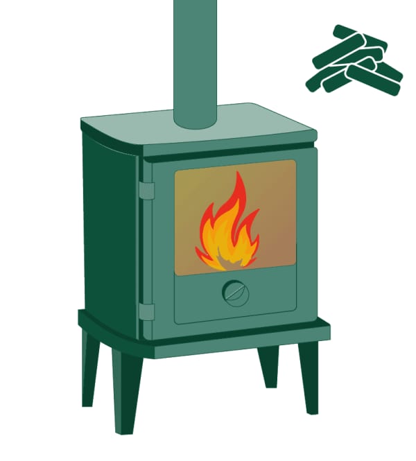 Heizung Gartenhaus Ofen  1