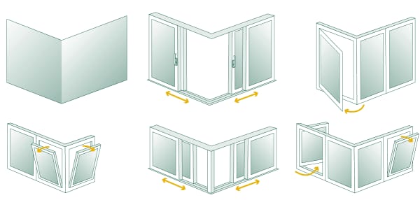 Fenster Eckfenster Öffnung