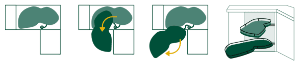 Einbauküche Eckschrank Le Mans