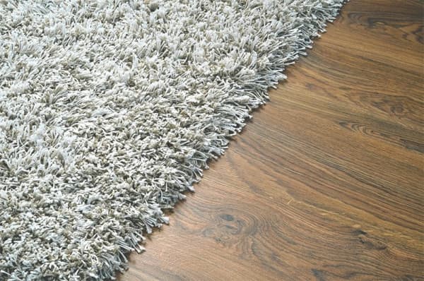 Teppich auf Boden in Holzoptik