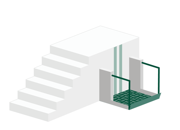 Funktion eines Hublifts als Beispiel für einen Treppenlift und Rollstuhllift