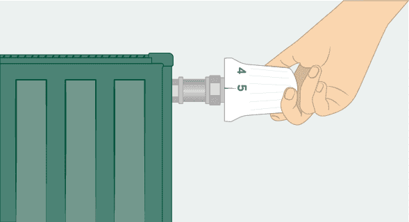 Heizung entlüften Schritt 1 - Thermostat aufdrehen