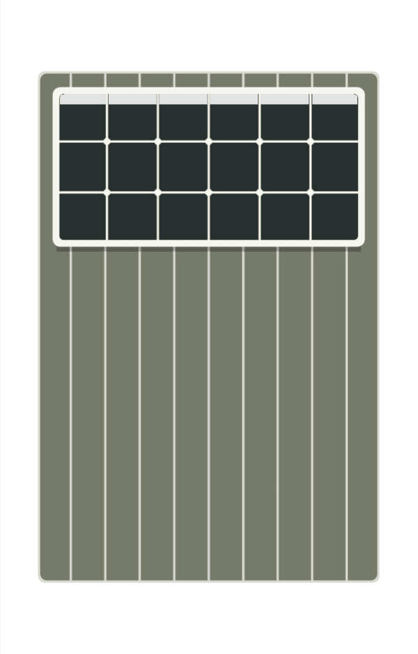 Grafische Darstellung eines blauen Luftkollektors