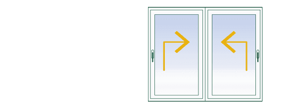 Hebe-Schiebe-Balkontür – Doppelflügel mit Schiebefunktion im Bild