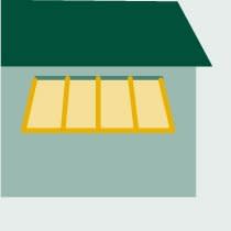 Grafik des Dauchaufbaus eines Wintergarten-Bausatzes