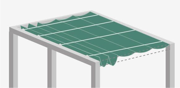 Grafik Wintergarten Baldachinbeschattung