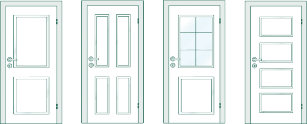 typische Türfüllungen für Landhaustüren