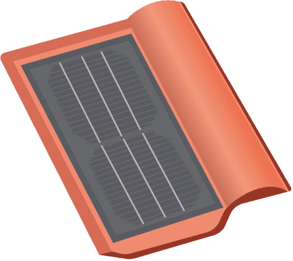 Grafik Solardachziegel Keramik