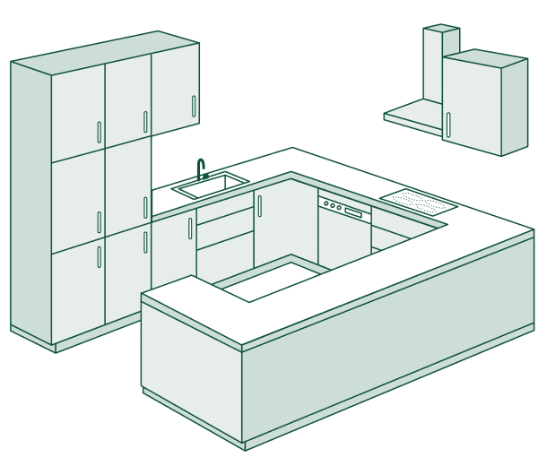 Grafik Küche G Form