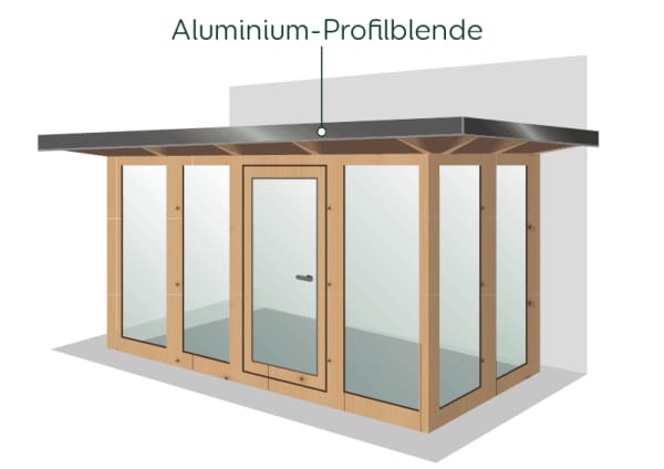 Grafik eines Holzwintergartens