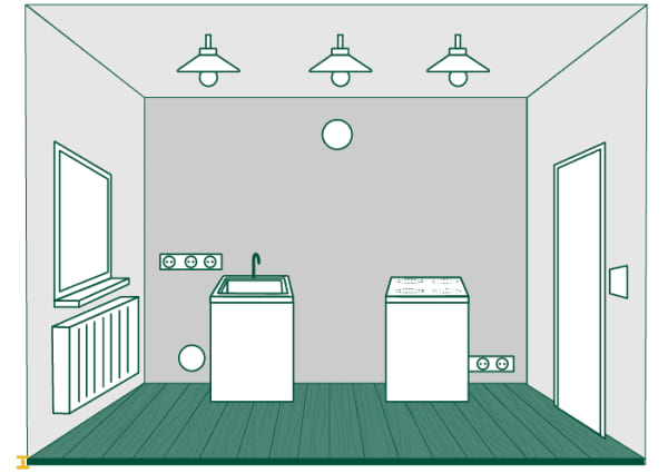 Bodenplatte Höhe in der Küche ausmessen