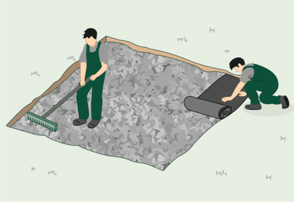 Wintergarten Fundament Sauberkeitsschicht und Dämmung verlegen