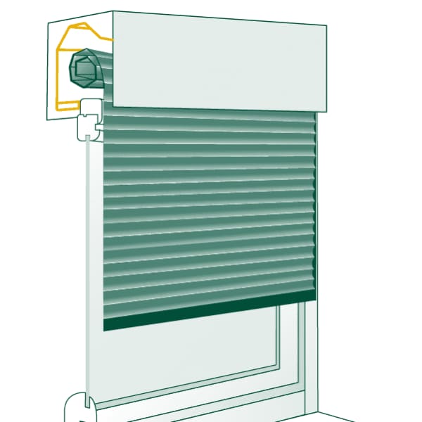 Fenster mit Aufsatzrollladen