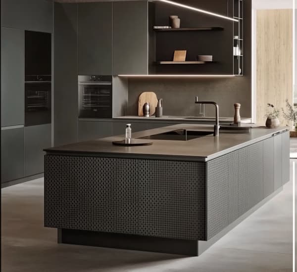 moderne Küche mit minimalistischem Design