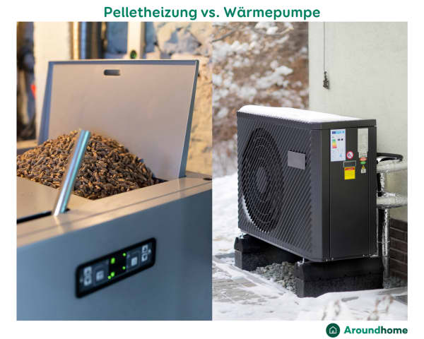 Pelletheizung vs. Wärmepumpe im Vergleich.