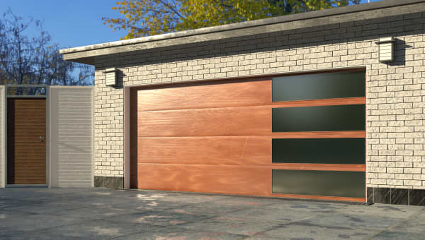 Breite Massivgarage mit Garagentor in Standradmaßen