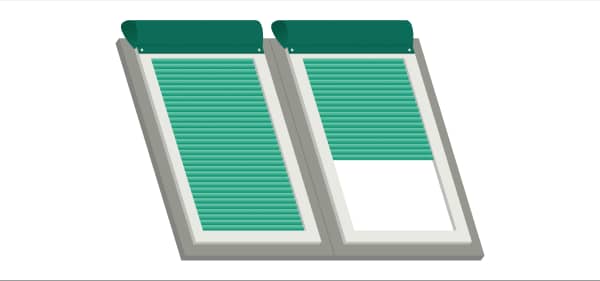 Grafik von Rollladen für Dachfenster