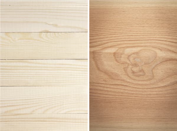 Vergleich von Leimholz und Massivholz aus Douglasie