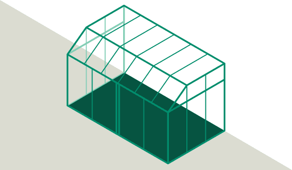 Grafik Wintergarten mit Pultdach