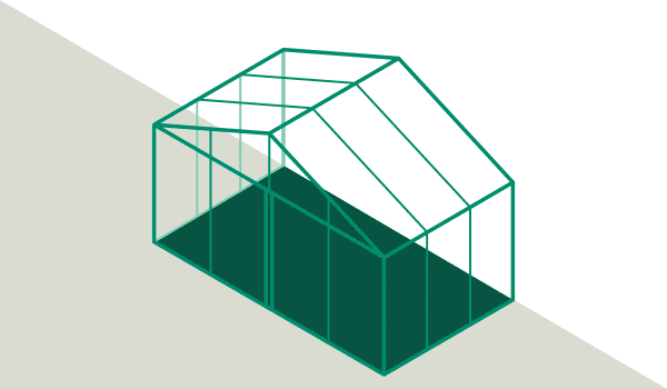 Grafik Wintergarten mit Satteldach