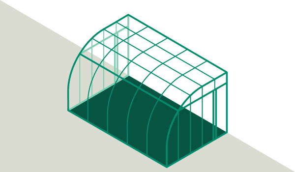 Grafik Wintergarten mit Walmdach